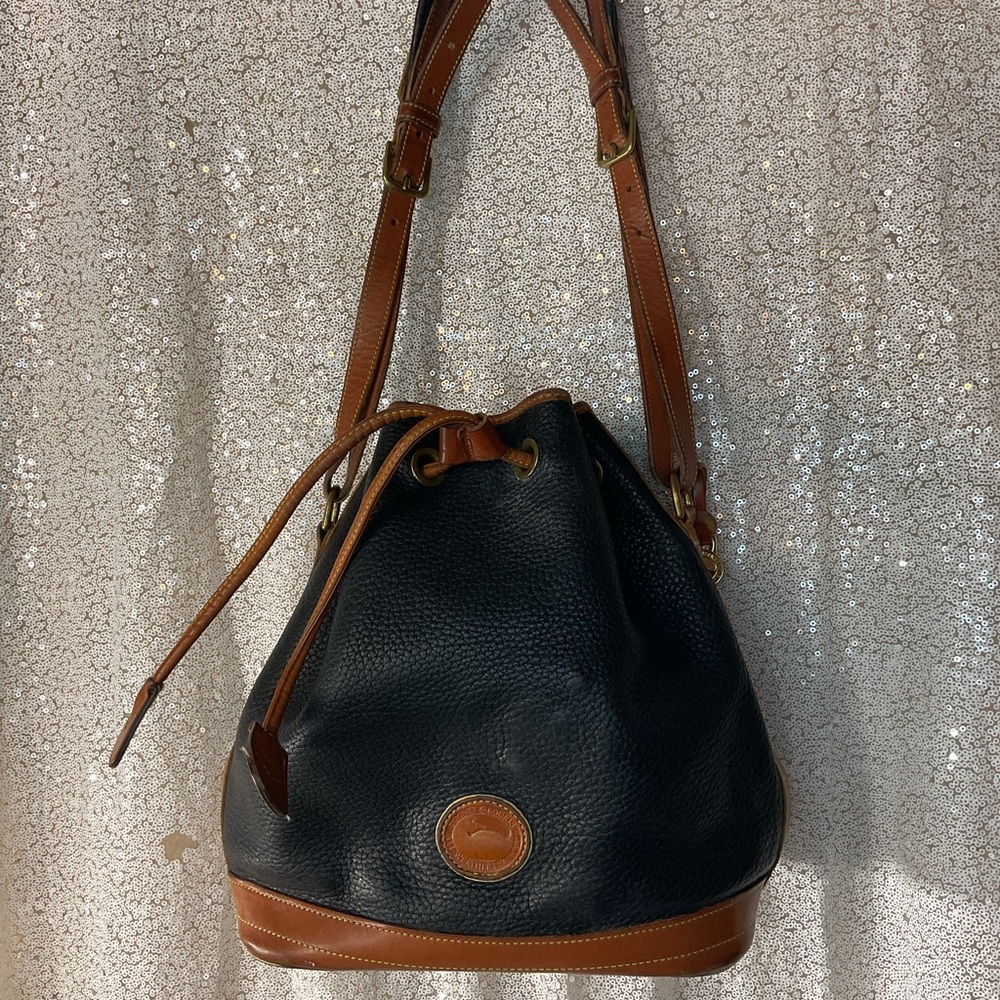 Dooney & Bourke Black and Brown Hobo Bag